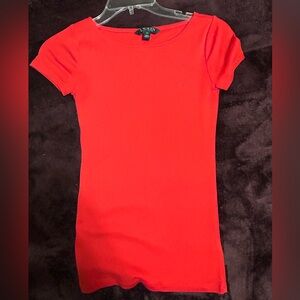 Red polo T shirt